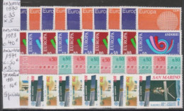 ANDORRE - EUROPA : 5 Paires N** Années 1970/1971/1973 + St Marin.. Prix Liquidation ! - Sammlungen