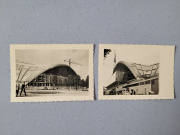 2 Photos Petit Format D'un Grand Complexe Gare?  Stade? 1958  Nord? - Orte