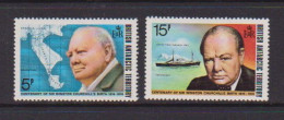 BRITISH  ANTARCTIC  TERRITORY    1974    Birth  Centenaary  Of  Churchill     Set  Of  2     MH - Unused Stamps