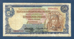 Uruguay 50 Pesos 1939 P38a Serie B Fine+ - Uruguay