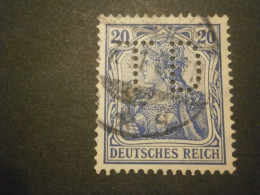 ALSACE LORRAINE PERFORATION TD153 GERMANIA PERFORES PERFORE PERFIN PERFINS PERFORATION PERFORIERT LOCHUNG FIRMENLOCHUNG - Usati