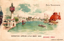 CHROMO LU BISCUITS LEFEVRE-UTILE EXPOSITION LEFEVRE-UTILE PARIS 1900 GRAND PRIX (CARTE TRANSPARENTE A LA LUMIERE) - Lu