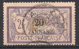 ZANZIBAR - 1902-03 - N°YT. 56 - Type Merson 20a Sur 2f Violet - Oblitéré / Used - Gebraucht