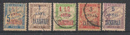 ZANZIBAR - 1897 -  Taxe TT N°YT. 1 à 5 - Type Duval - Série Complète - Oblitéré / Used - Used Stamps