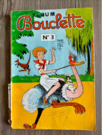 Album Reliure BOUCLETTE N° 3 MAT 6 Au Brésil Fermière 7 En Australie  8 Infirmière EO De 1954 - Pif & Hercule