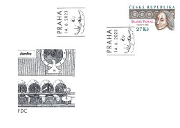 FDC 1220 Czech Republic Blaise Pascal 2023 - FDC