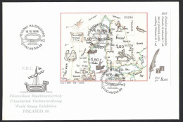 Finnland 1985, Mi.-Nr. 973-976, Block 1, FDC, Gestempelt - FDC