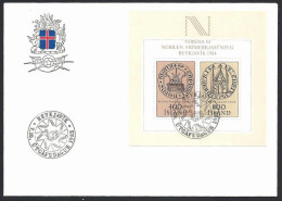 Island 1982, Mi.-Nr. 588-589, Block 4, FDC, Gestempelt - FDC