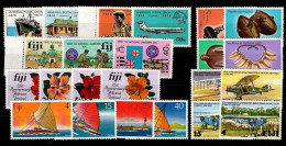 (072,76-80) Fiji / Small / Petit Lot / Kleines Los / Ex 1974-1978  ** / Mnh  Michel Ex 320//382 - Fidji (1970-...)