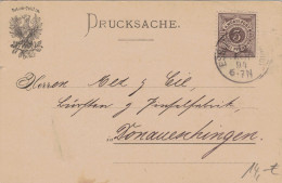 Drucksache Farbenfabrik Grünzweig Esslingen Bahnhof 1894 > Bürsten & Pinselfabrik Donaueschingen - Schelllack Angebot - Storia Postale