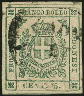 DUCATO DI MODENA - Tipologia: O - G.Provvisorio - C.5 Verde N.22 - Sassone N.12 - Ann. A Cerchio - En.D. - Sorani - P.V. - Modena