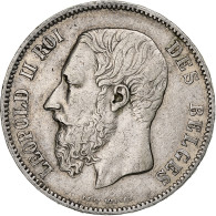 Monnaie, Belgique, Leopold II, 5 Francs, 5 Frank, 1869, TB+, Argent, KM:24 - 5 Francs