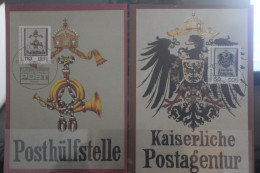 DDR 1990; Historische Posthausschilder; 4 Maximumkarten - Maximum Cards