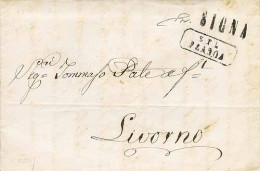 GRANDUCATO DI TOSCANA - Tipologia: B - Strade Ferrate - Da Signa A Livorno Del 17.6.1852 Con "S.F.L. Franca" In Cartella - Toscane