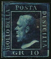 SICILIA - Tipologia: *SG - Gr.10 Azzurro Scuro N.20 - Sassone N.12 - P.V.
Qualità: "A" - 62086FOG - Sicilia