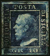 SICILIA - Tipologia: O - Gr.10 Azzurro Scuro N.20 - Sassone N.12 - P.V.
Qualità: "A" - 62089FOG - Sicily