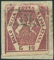 REGNO DI NAPOLI - PROVINCE NAPOLETANE - Tipologia: F - Gr.10 Falso Dell'epoca V Tipo Carminio Lillaceo N.7FN - Sassone N - Neapel