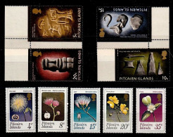 (012+47) Pitcairn Archeology / Flora ** / Mnh  Michel 119-122, 130-134 - Pitcairn Islands