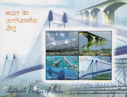 INDIA 2007 LANDMARK BRIDGES MINIATURE SHEET MS MNH - Unused Stamps