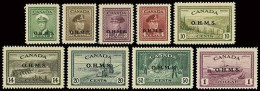 ESTERO > Canada - Tipologia: **/* - Canada - 1950 - F.lli Di Servizio Serie 9 Val. Yvert N.1-7 - Buona Qualità -  - Postgeschichte