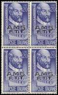 TRIESTE AMG-VG/FTT - Tipologia: ** - Andrea Palladio - L.20 Quartina - Sassone N.50 - Unificato N.49 
Qualità: "A - Poststempel