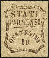 DUCATO DI PARMA - Tipologia: * - G.Provvisorio - C.10 Bruno N.27 - Sassone N.14 - A.D. - P.V.
Qualità: "A" - 6063 - Parma
