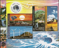 INDIA 2007 RENEWABLE ENERGY MINIATURE SHEET MS MNH - Unused Stamps