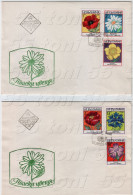 1973 Flora  FLOWERS  6v.-  2  FDC  BULGARIA  / Bulgarie - FDC