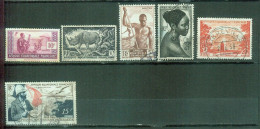 FRANCE COLONIES - AEF17 YT N° 37 209 221 226 235 PA 55 Oblitérés - Used Stamps