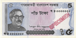 BANGLADESH 2021 5 TAKA SPECIMEN UNC BANKNOTE - Bangladesh