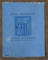 Facade D'etui Cigarette Cigarettes  -  Regie Francaise Seita  Caisse Autonome  D'amortissement - Empty Cigarettes Boxes