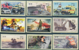 ISRAEL 2021 SECURITY FORCES ALL ATM LABELS BASIC RATE SET MACHINES 001 - Ungebraucht