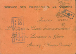 Guerre 14 CP Réponse Franchise Militaire Comité Constantine Accusé Réception Colis Prisonnier CAD Friedrichsfeld - Guerra Del 1914-18