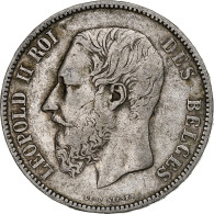 Monnaie, Belgique, Leopold II, 5 Francs, 5 Frank, 1873, TB, Argent, KM:24 - 5 Francs