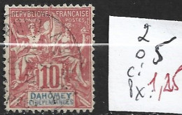 DAHOMEY FRANCAIS 2 Oblitéré Côte 5 € - Gebraucht