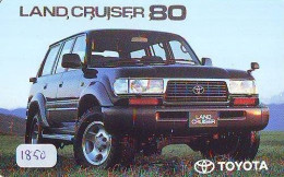 Télécarte  * TOYOTA *  LAND CRUISER (1850) Phonecard  * VOITURE * Auto CAR * TELEFONKARTE - Voitures