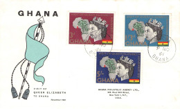 GHANA - FDC 1961 VISIT ELIZABETH II /1493 - Ghana (1957-...)
