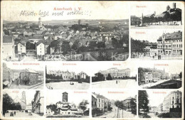 42286886 Auerbach Vogtland Panorama Markt Strassenpartie Kirche Schlossturm Auer - Auerbach (Vogtland)