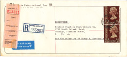 Hong Kong Registered Cover Sent To USA 8-11-1980 - Briefe U. Dokumente