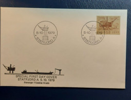 FCD Norway 1979 Statfjord A Oilrig,Michel Nr 805 - FDC