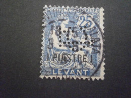 LEVANT MOUCHON 17 CL5 PERFORATION PERFORES PERFORE PERFIN PERFINS PERFORATION PERFORIERT LOCHUNG PERCE PERFORIERT PERFO - Used Stamps