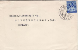 GOLD COAST 1929  LETTER SENT TO SCHWENNINGEN - Côte D'Or (...-1957)