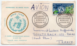 HAUTE VOLTA - METEO / 1962 FDC VOYAGE JOURNEE METEOROLOGIQUE MONDIALE (ref 7059a) - Climate & Meteorology