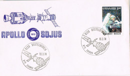 53285. Carta DESTELBERGEN (Belgien) 1974. SPACE, Espacio APOLLO - SOYUZ - Briefe U. Dokumente