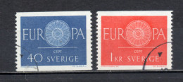 SUEDE   N° 454 + 455  OBLITERES   COTE  0.75€    EUROPA - Used Stamps
