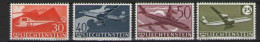 LIECHTENSTEIN 1960  POSTA AEREA  AEREI DIVERSI  UNIF. 34-37 MNH    XF - Aéreo