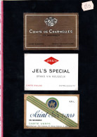 3 Etiquettes  Anciennes Grand Vin MOUSSEUX  COMTE De CHARMELLES & JEL'S SPECIAL & SAINT GEORGES &  Lot B5 - Collections & Sets