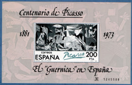 Spain 1981 Picasso Guernica  Block Issue MNH Mi Bl 23 II  With Seriffed Slanting - Picasso