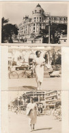 NICE HOTEL NEGRESCO 1953 + PHOTOS FEMME ELEGANTE DEVANT HOTEL ET PROMENADE DES ANGLAIS - Lots, Séries, Collections