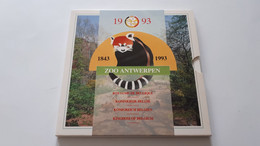 BELGIQUE/BELGIE/BELGIEN SET FDC 1993 CONTIENT 10 MONNAIES EN FDC + MEDAILLE MONNAIE ROYALE 150 ANS ZOO ANVERS COTE : 12 - FDC, BU, BE & Estuches